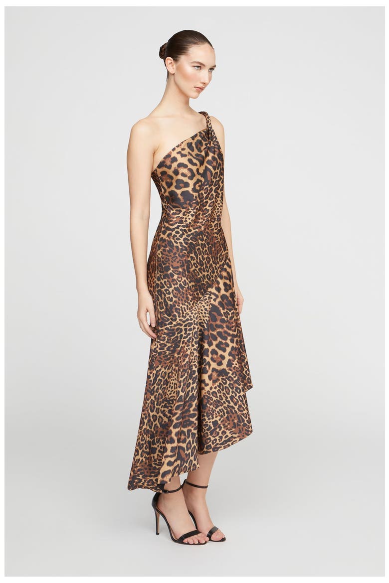 Mavis Satin Midi, Alternate, color, Leopard