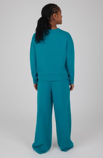 Kids' Fleece Sweatshirt & Wide Leg Pants Set