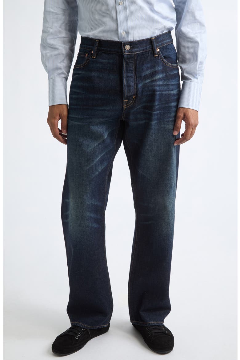 '50s Straight Fit Selvedge Denim Jeans, Main, color, UBO INDIGO