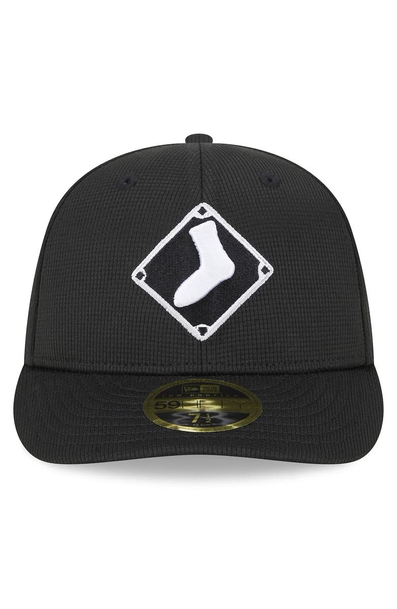 New Era Men's New Era Black Chicago White Sox 2024 Batting Practice Low Profile 59FIFTY Fitted Hat, Alternate, color, Black