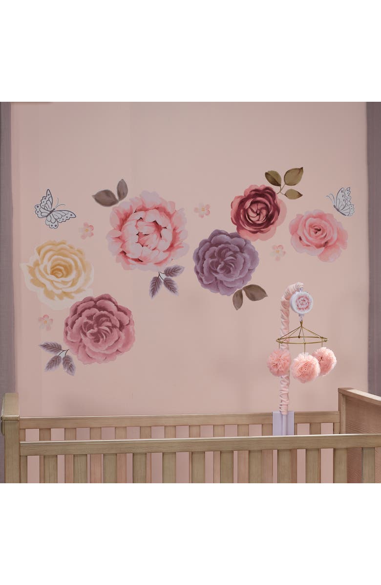 Lambs & Ivy Secret Garden Large Flowers/Butterflies Wall Decals/Stickers, Alternate, color, Multicolor