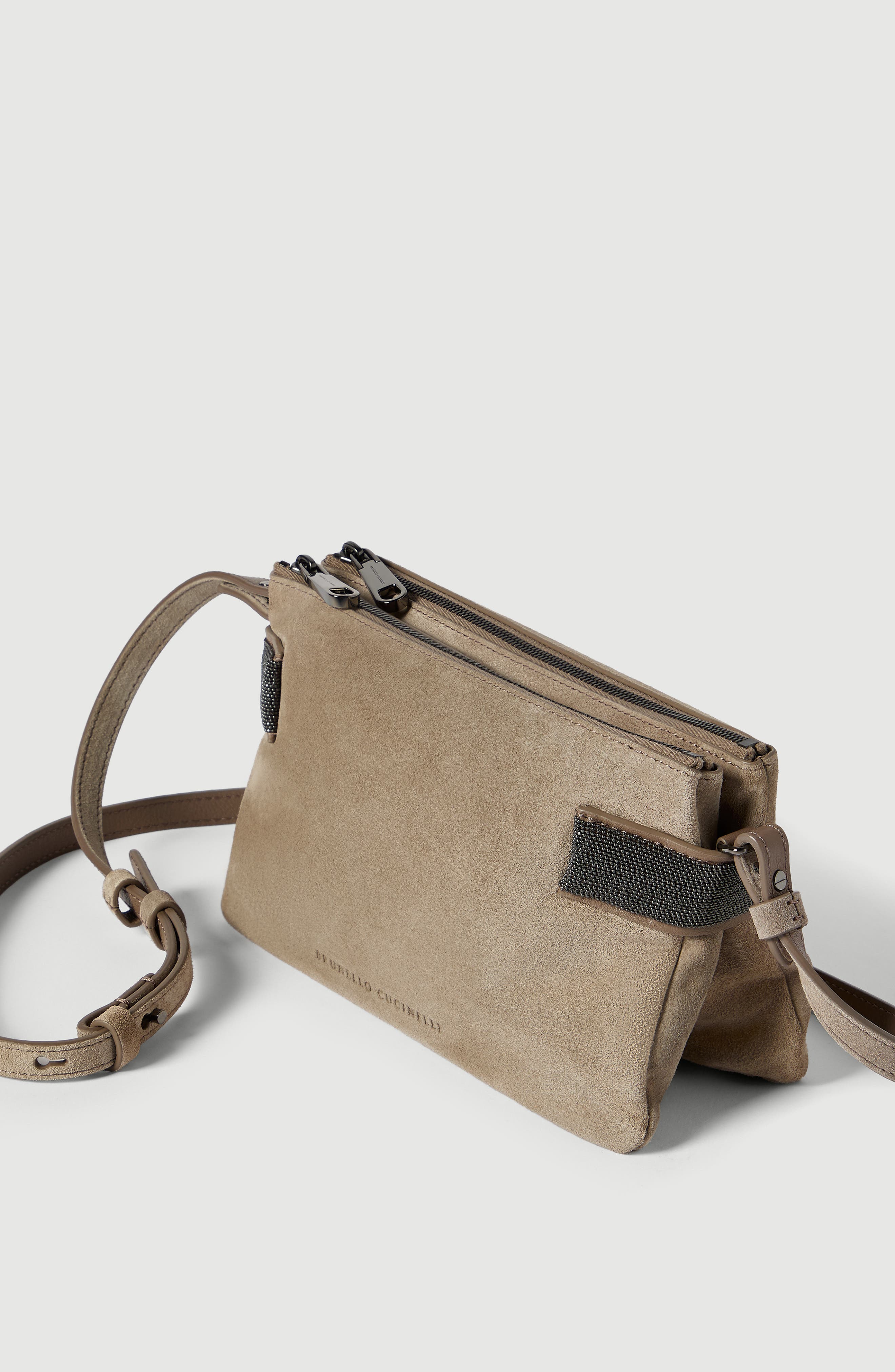 Brunello Cucinelli Essence mini shoulder bag, Alternate, color, Light Brown