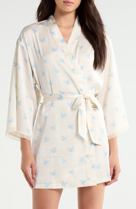 Noreen Floral Satin Wrap