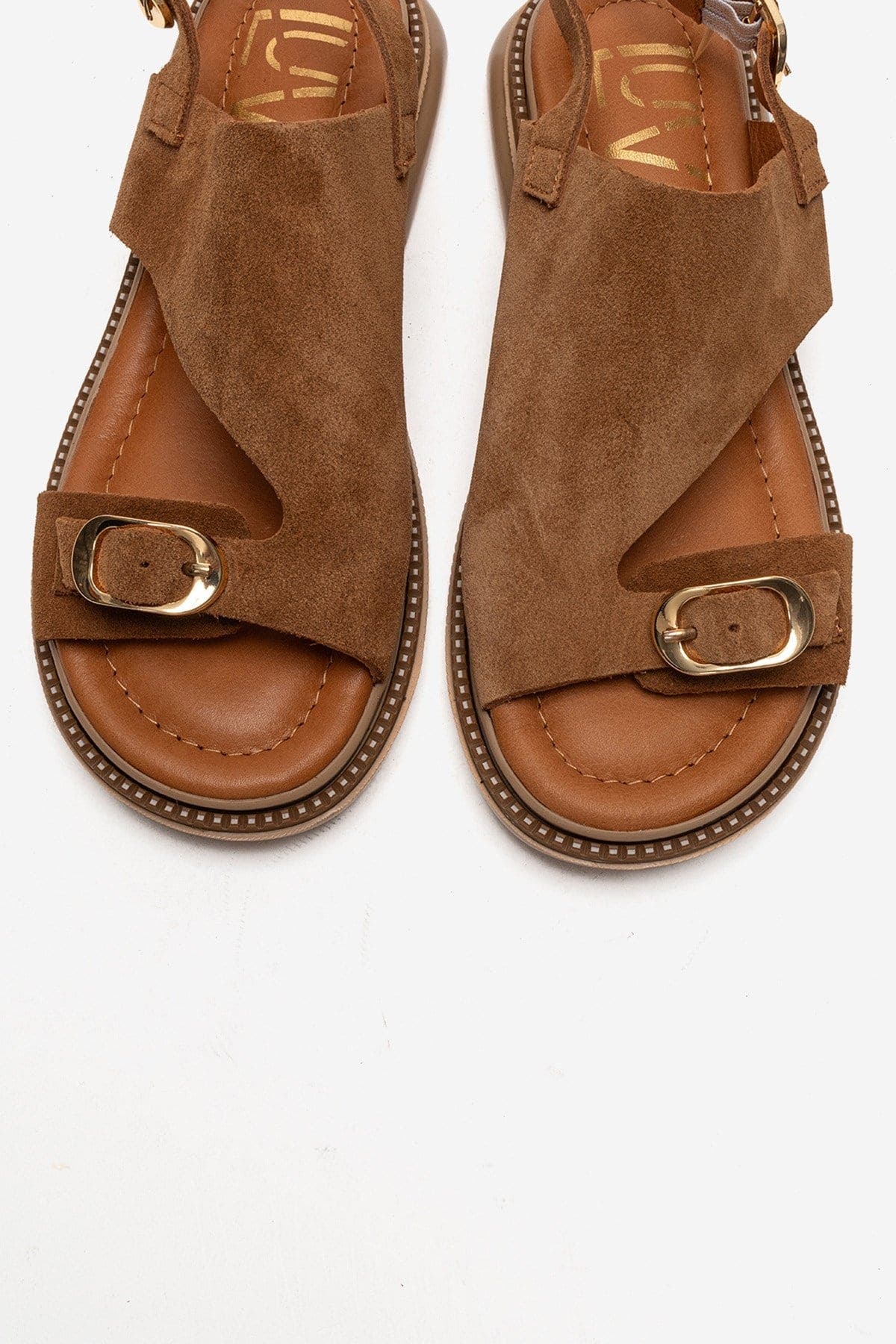 Forever & Always Shoes Cruel Leather Sandal, Alternate, color, Cognac Suede