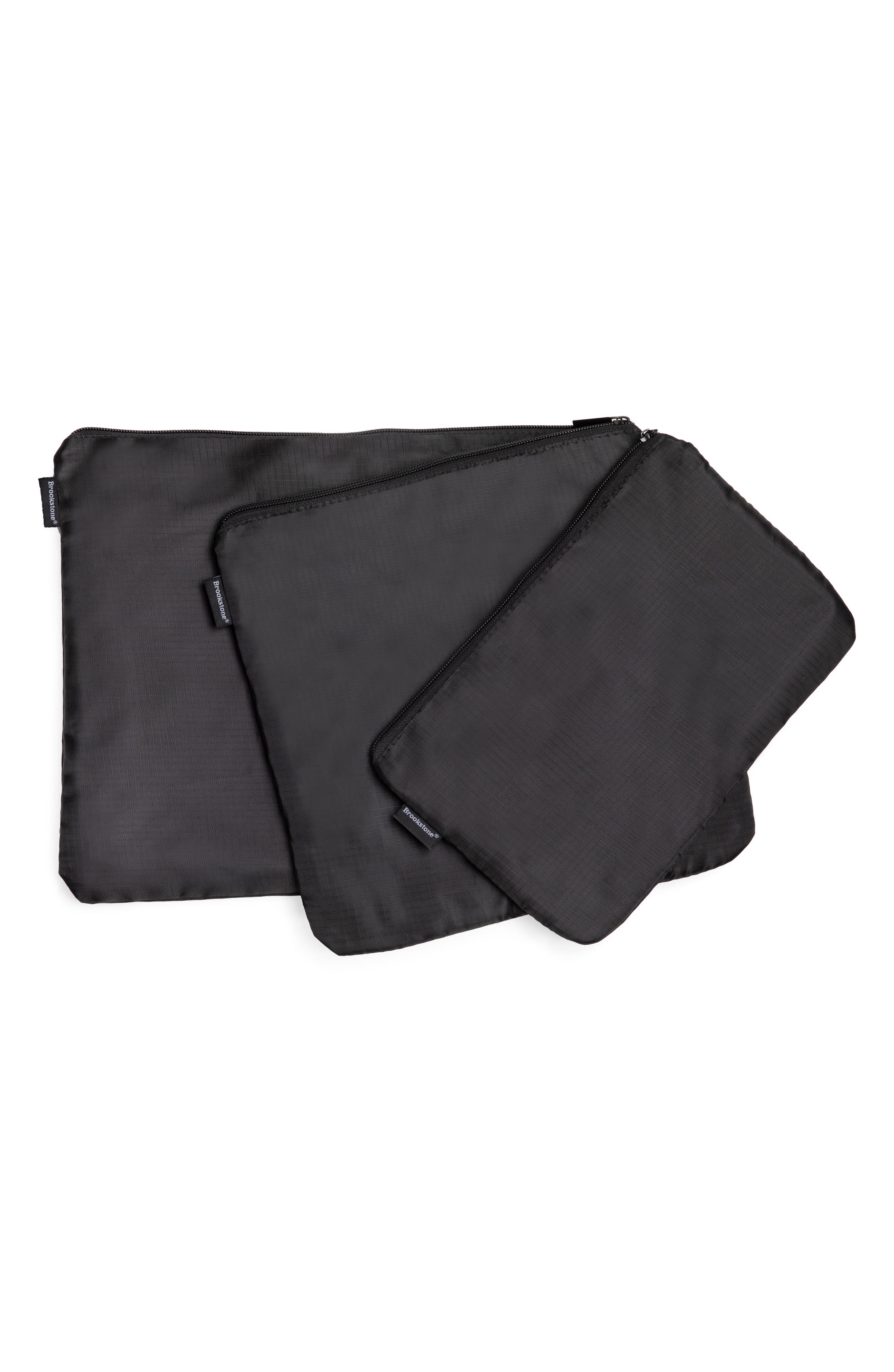 BROOKSTONE 6-Piece Packing Cubes, Alternate, color, Black