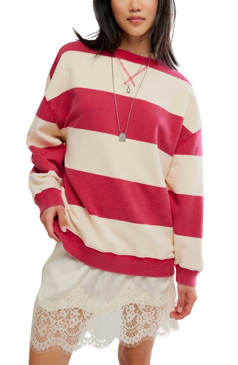 Oversize Stripe Sweatshirt