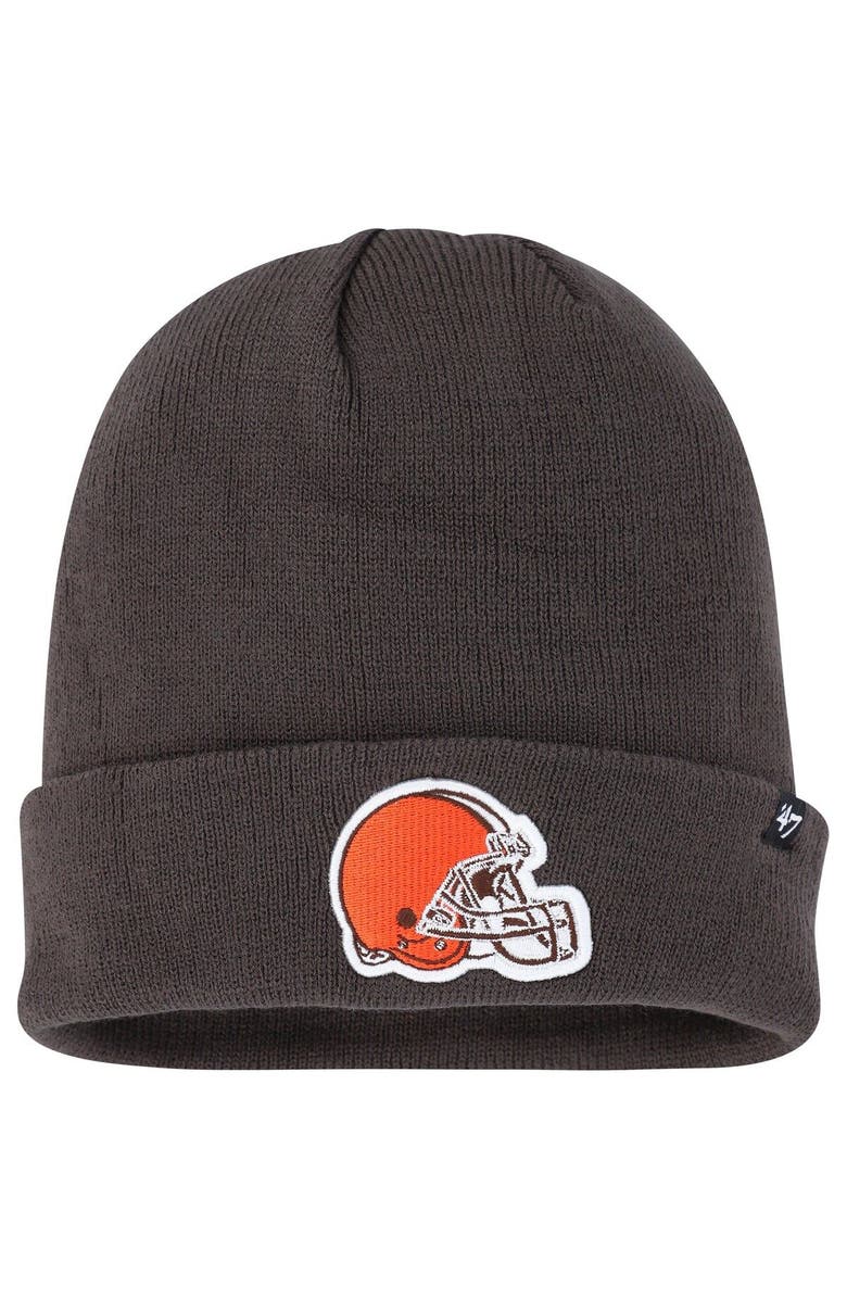 '47 Men's '47 Charcoal Cleveland Browns Secondary Cuffed Knit Hat, Main, color, Charcoal