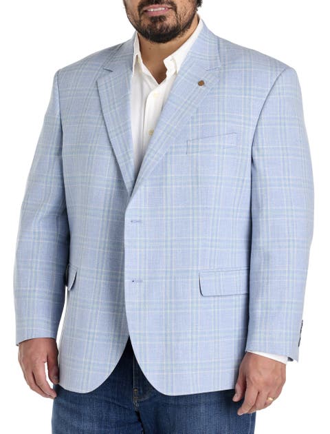 Big & Tall  Windowpane Sport Coat - Executive Cut