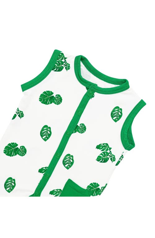Kyte Baby Monstera Romper In Green