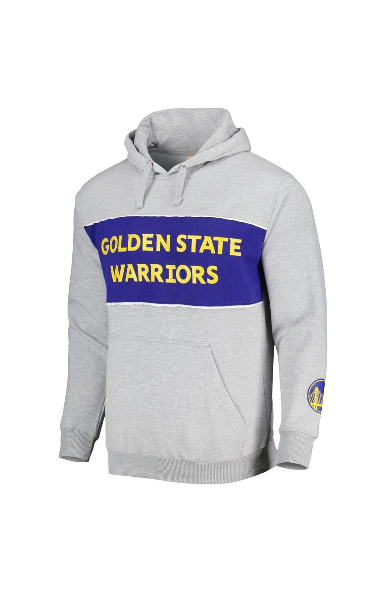 FANATICS Men's Fanatics Branded Heather Gray Golden State Warriors Wordmark French Terry Pullover Hoodie, Alternate, color, Heather Gray