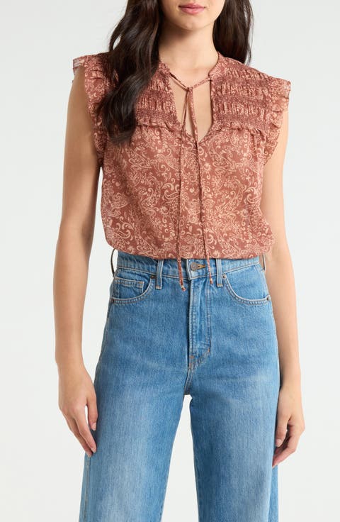 Free Feeling Smocked Sleeveless Top