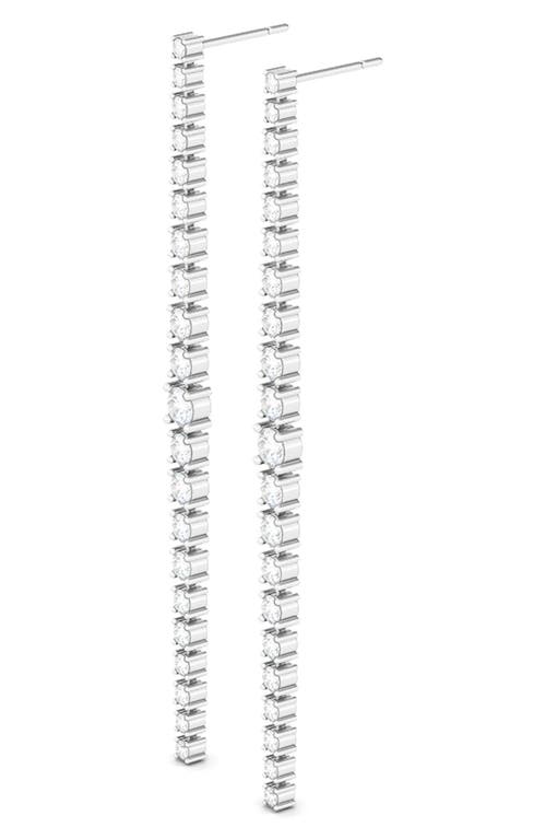 Hautecarat Lab Created Diamond Drop Earrings In 18k White Gold