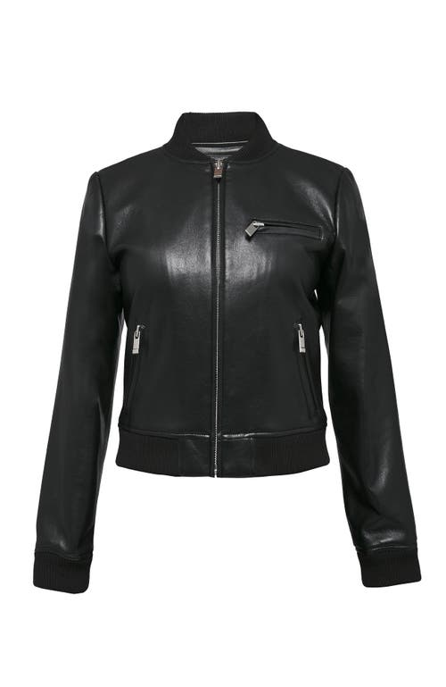 As By Df Dixie Recycled Leather Bomber Jacket In Black