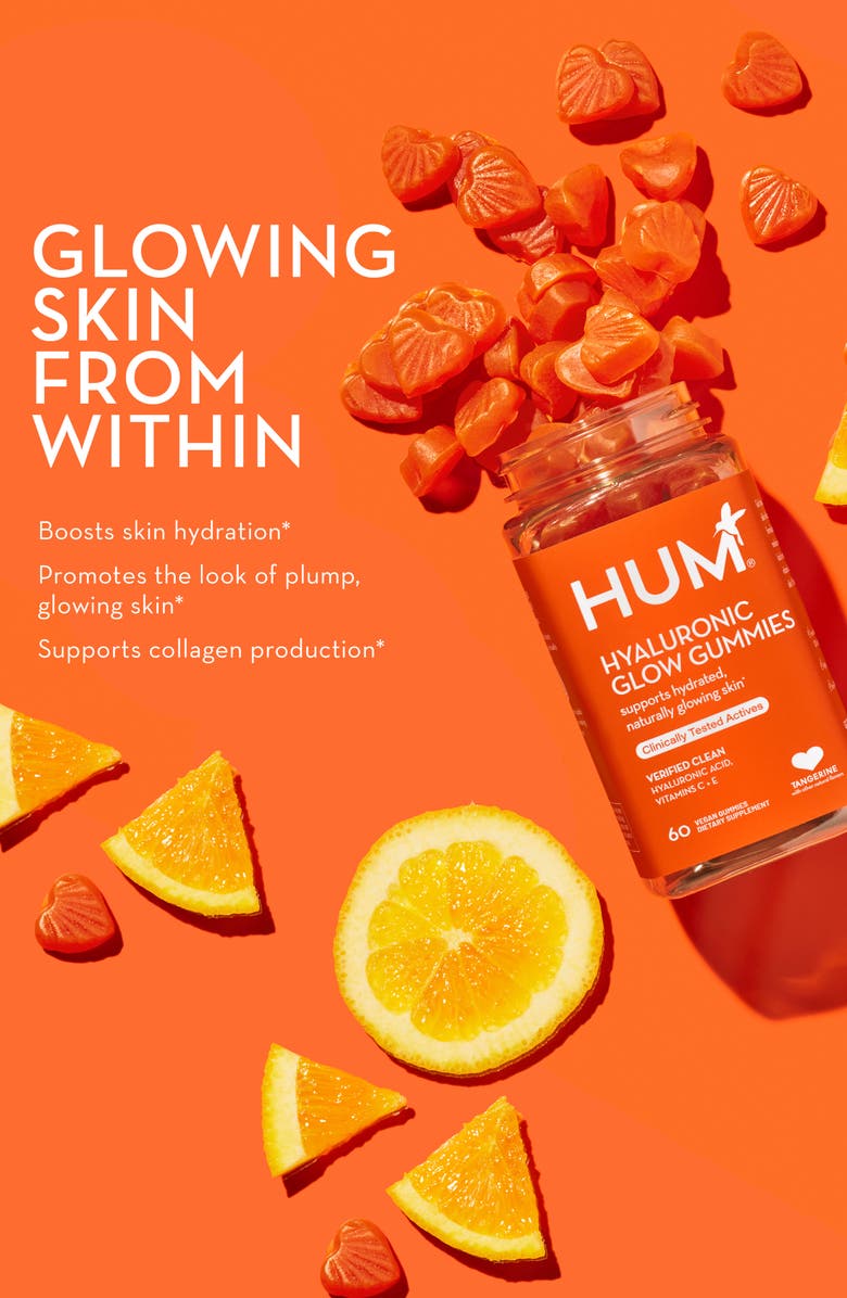 Hum Nutrition Glow Sweet Glow Gummies Skin Hydration Dietary Supplement, Alternate, color, 