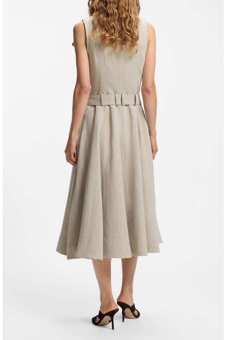 Datrena Trench Midi Dress, Alternate, color, HERRINGBONE LINEN