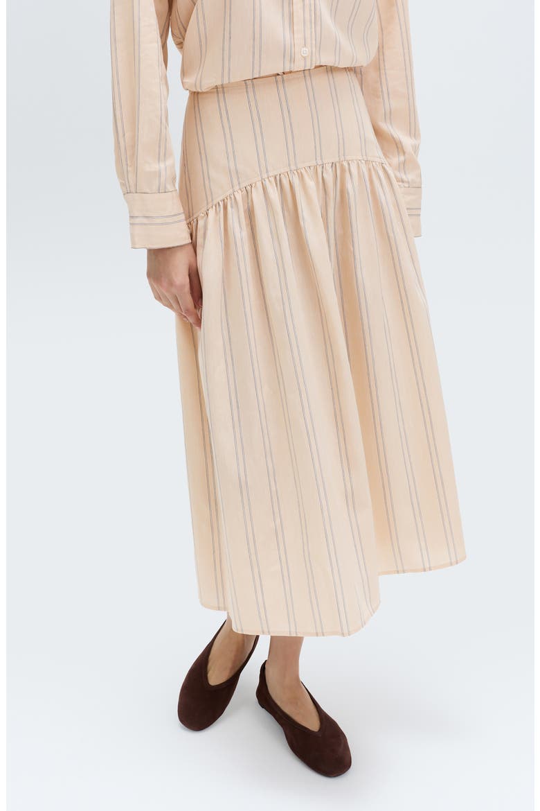 Stripe Midi Skirt, Alternate, color, NATURAL MULTI