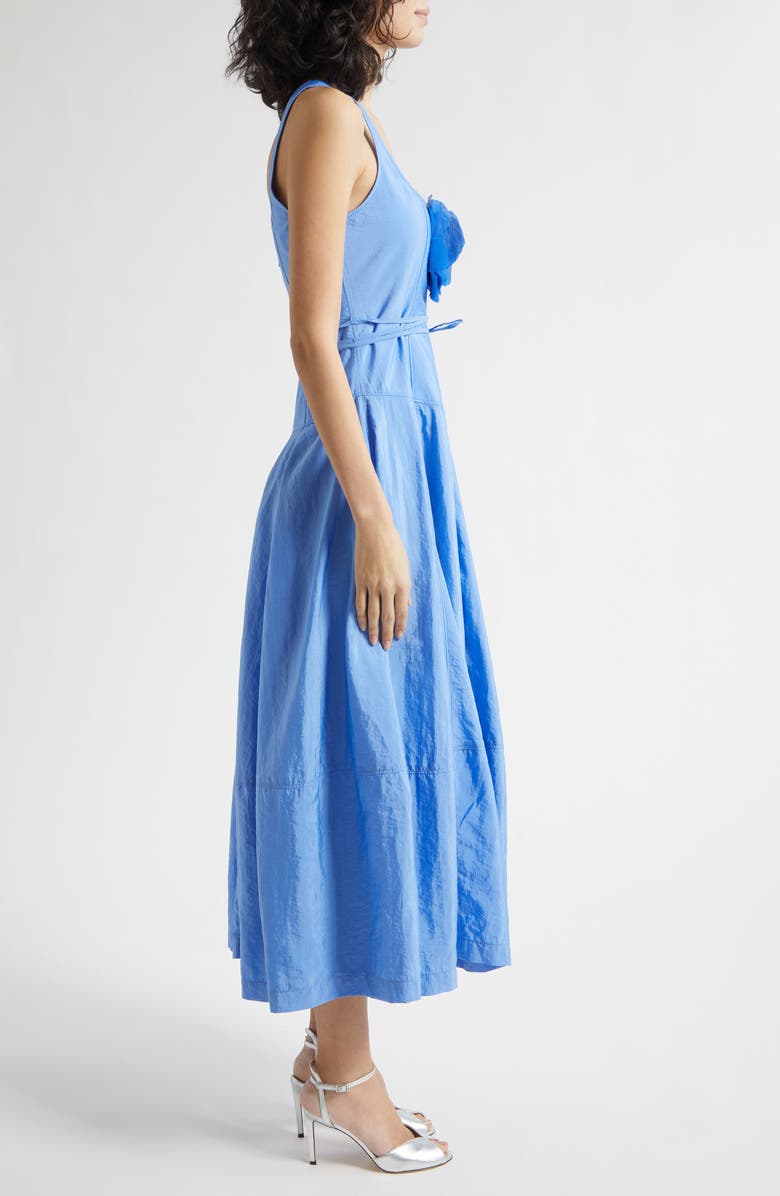 Cinq à Sept Joisian Flower Appliqué Midi Dress, Alternate, color, Ultramarine