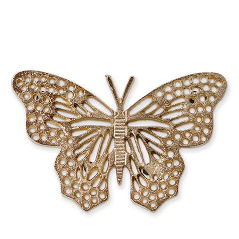 Butterfly Trivet Gold Cast Aluminum Everyday
