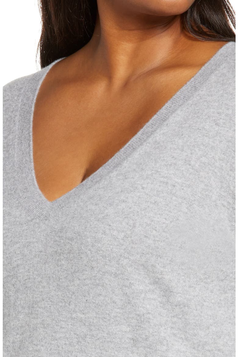 Weekend Cashmere Sweater, Alternate, color, HEATHER STEEL