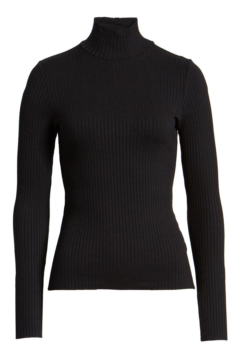 Luxe Rib Top, Alternate, color, BLACK RIB