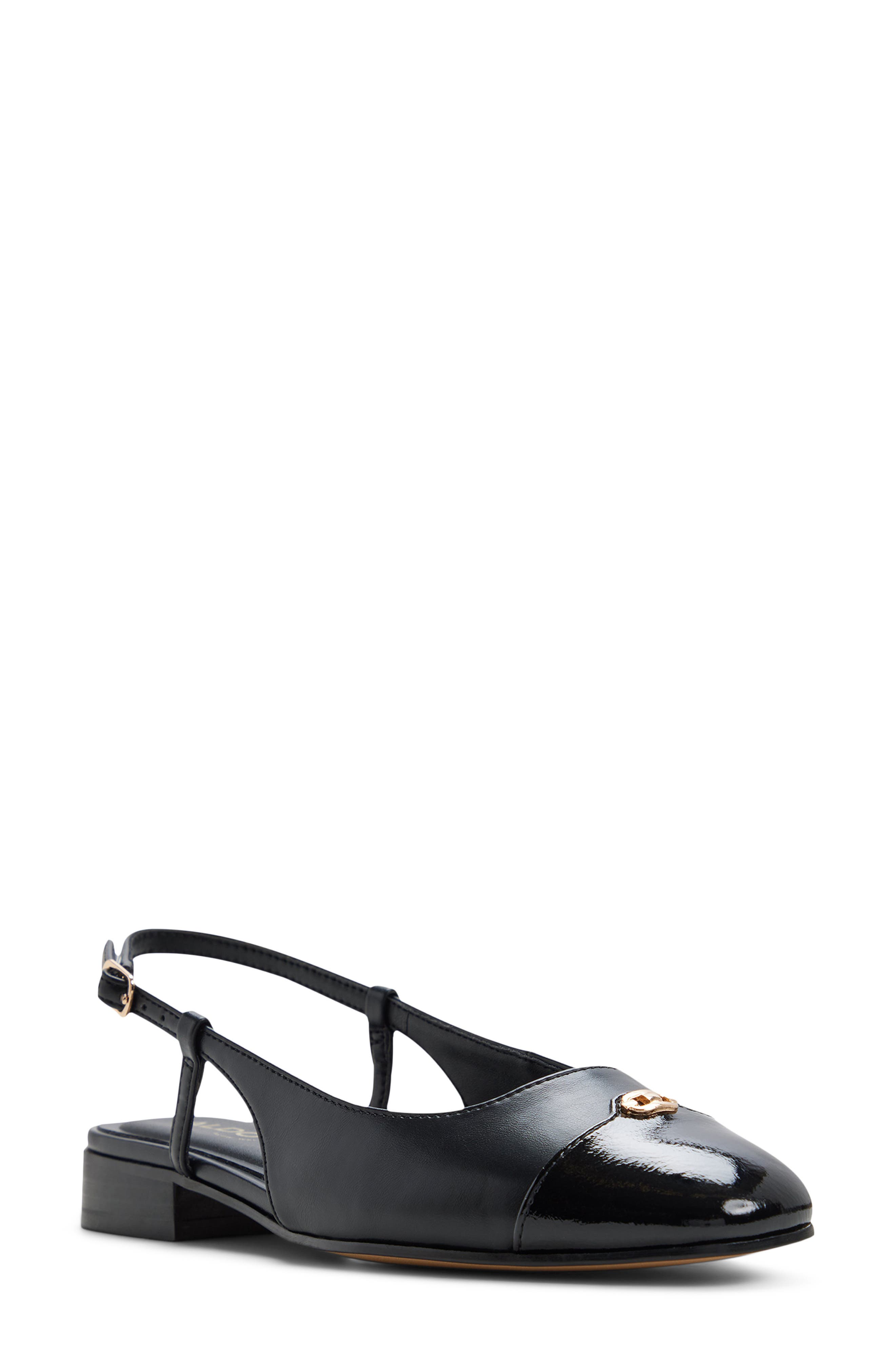 ALDO Maree Slingback Cap Toe Pump, Main, color, Black