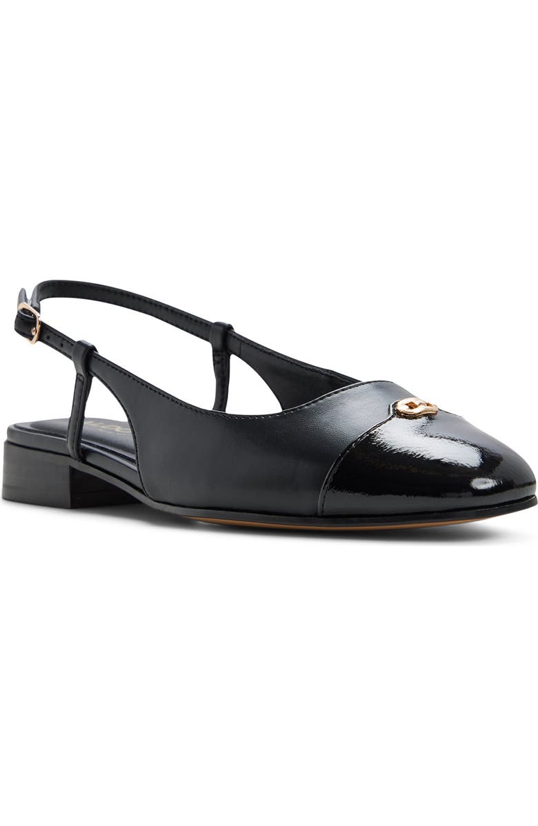 ALDO Maree Slingback Cap Toe Pump, Main, color, Black