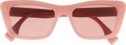 Fendi Lettering 53mm Cat Eye Sunglasses