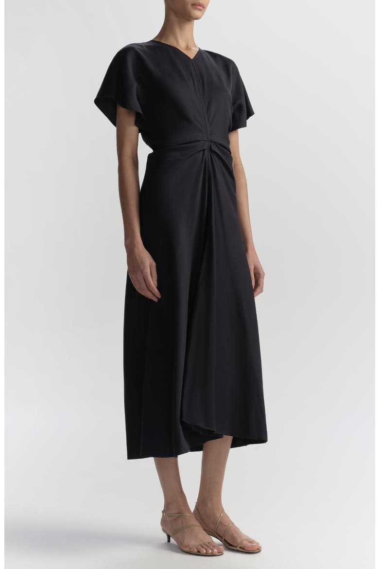 Rem Gathered Waist Midi Dress, Alternate, color, NIGHT BLUE
