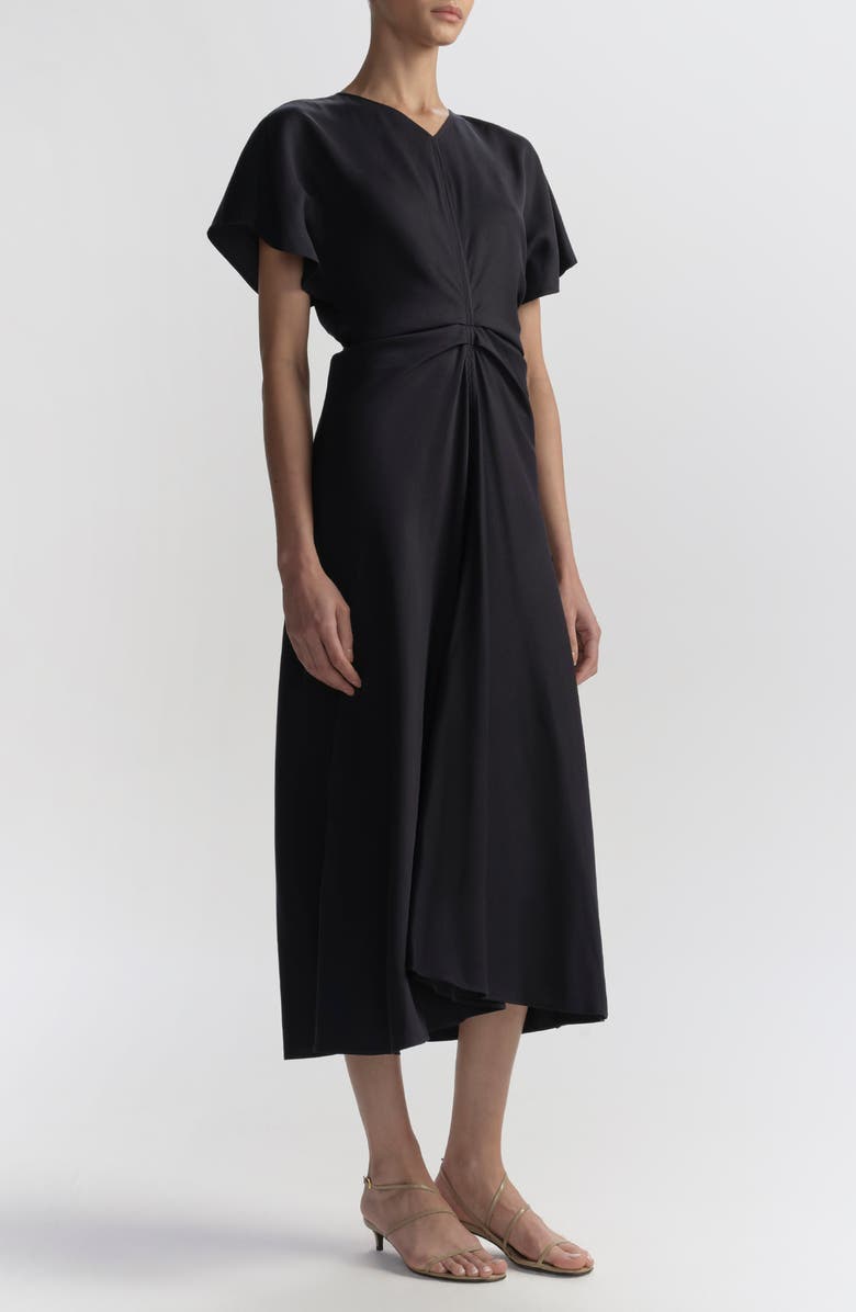 A.L.C. Rem Gathered Waist Midi Dress, Alternate, color, Night Blue