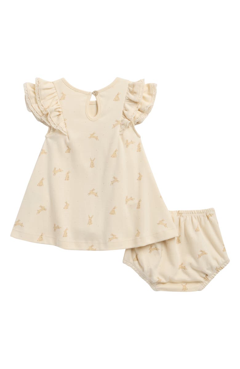 QUINCY MAE Kids' Flutter Sleeve Dress & Bloomers Set, Alternate, color, Natural