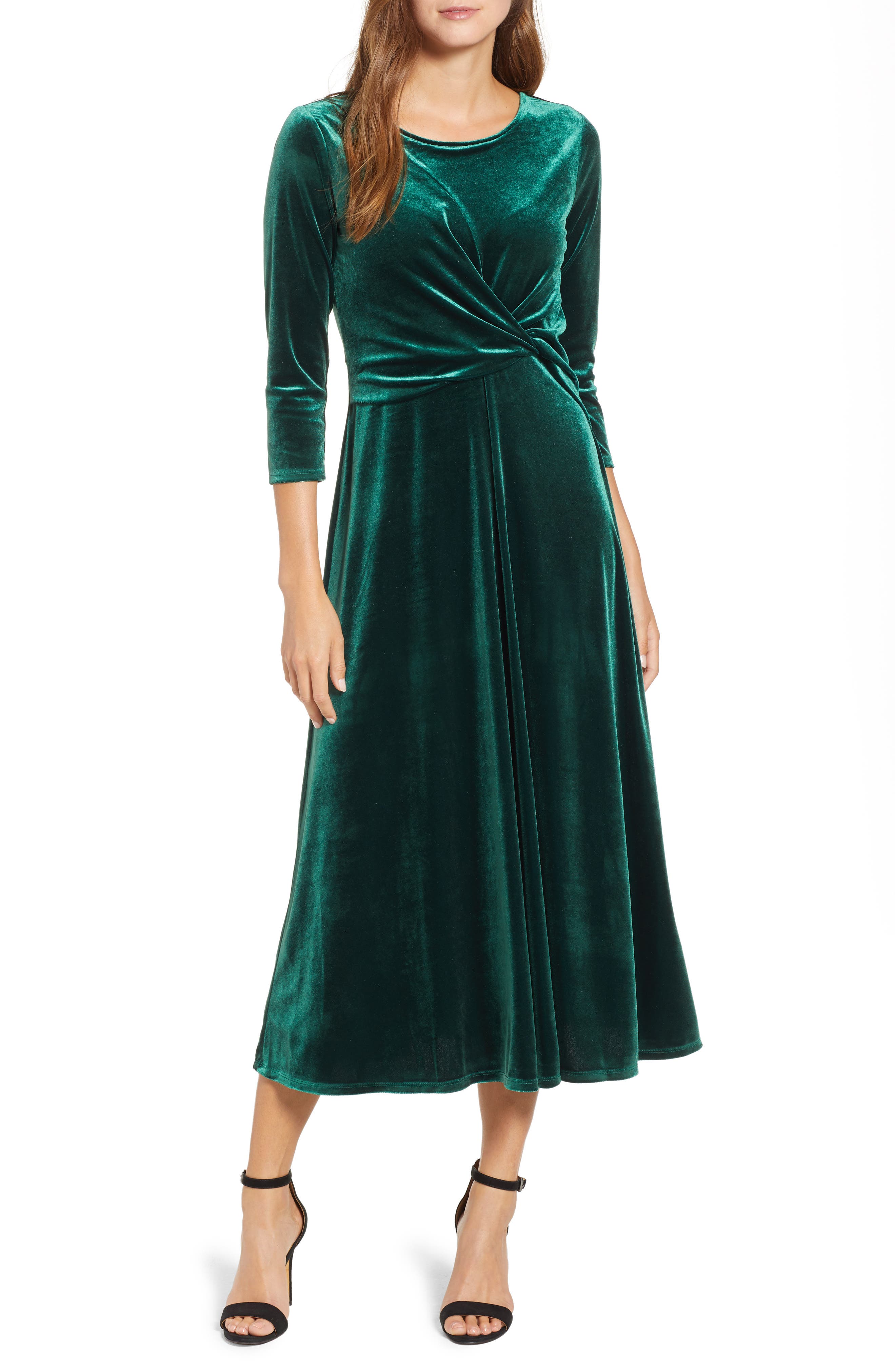 Velvet Midi Dress