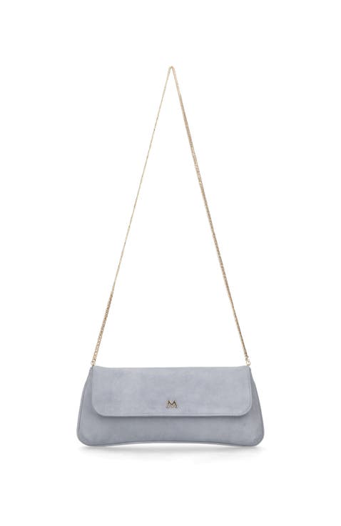 Medium Leather Clutch With Cross Body Chain Strap