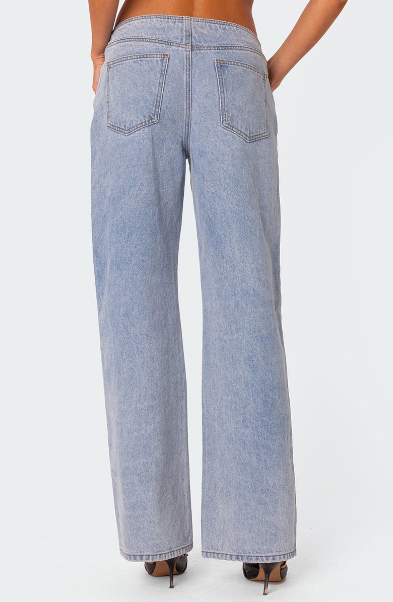 EDIKTED Relaxed No Waistband Jeans, Alternate, color, Light-Blue