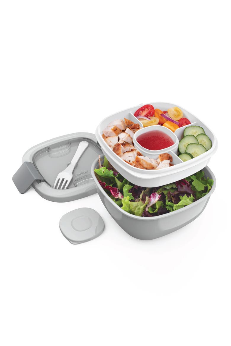 All-in-One Salad Container, Alternate, color, GRAY