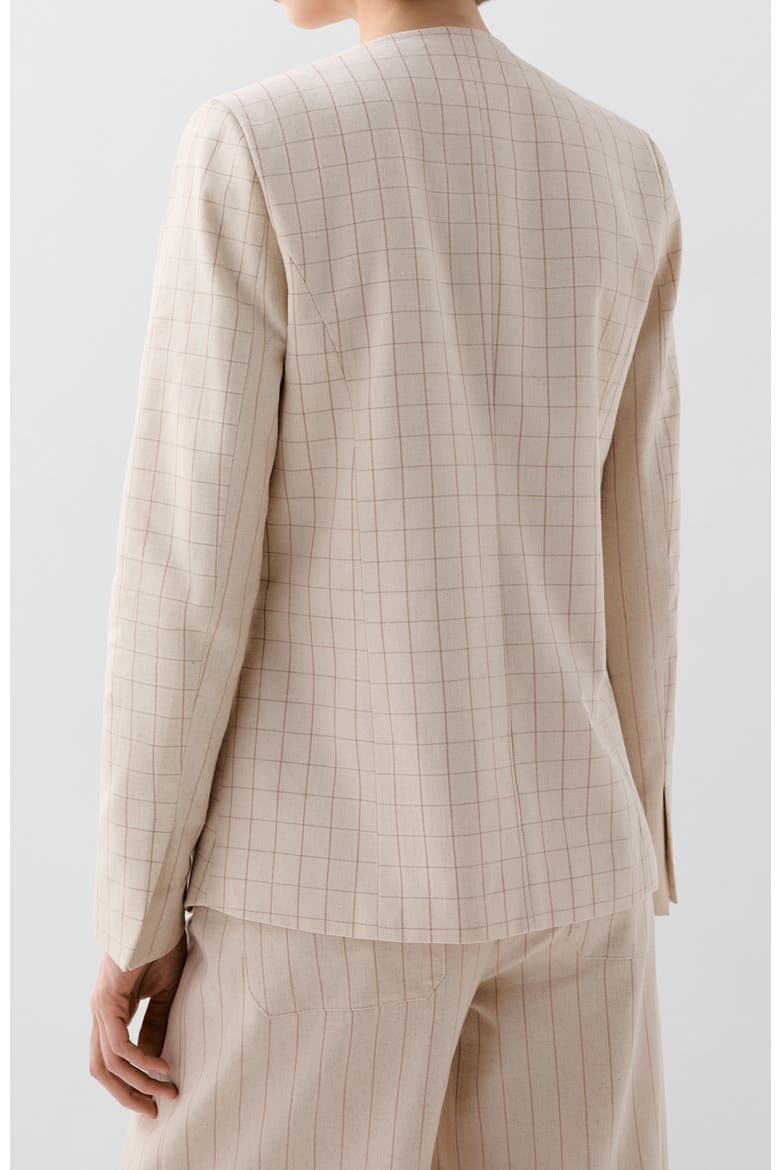 Stripes Check Blazer, Alternate, color, Natural