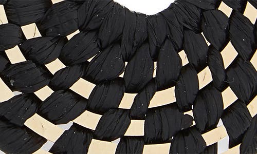 Cara Crystal Chain Linear Drop Earrings In Black