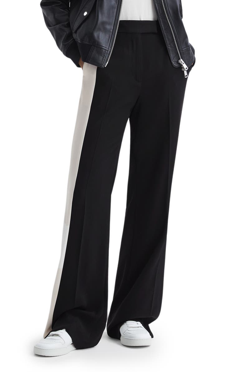 Reiss Saffron Colorblock High Waist Wide Leg Pants, Main, color,