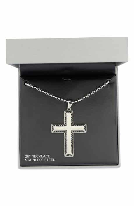 AMERICAN EXCHANGE Men's Cross Pendant Necklace