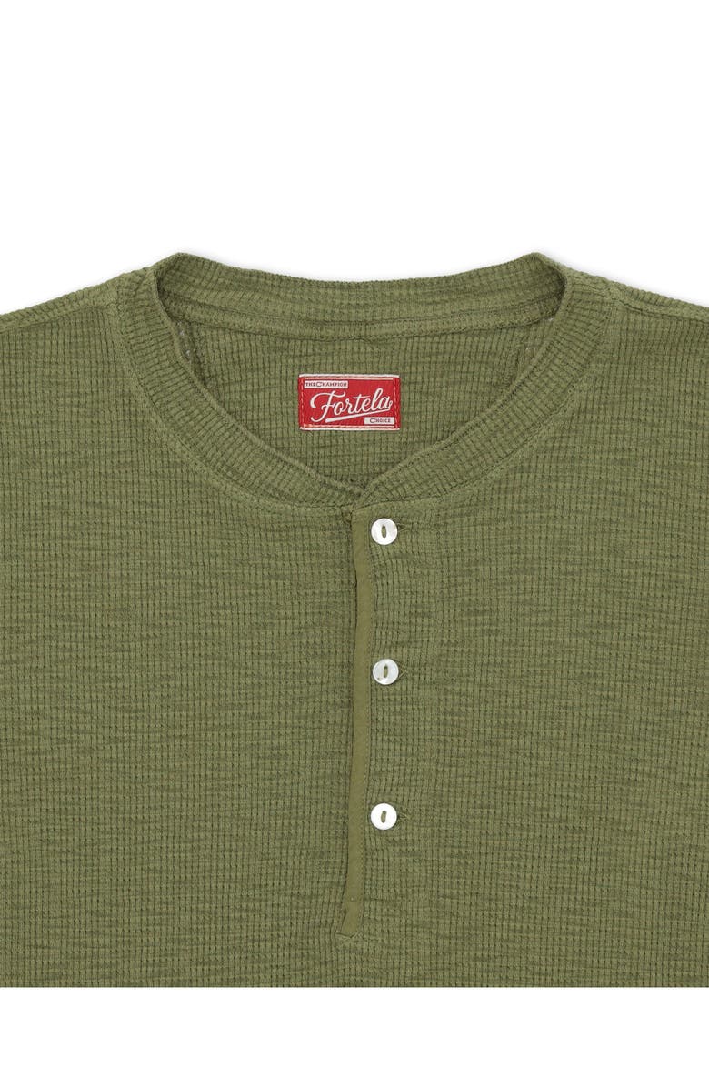Fortela Amish Waffle Knit Henley, Alternate, color, Oil