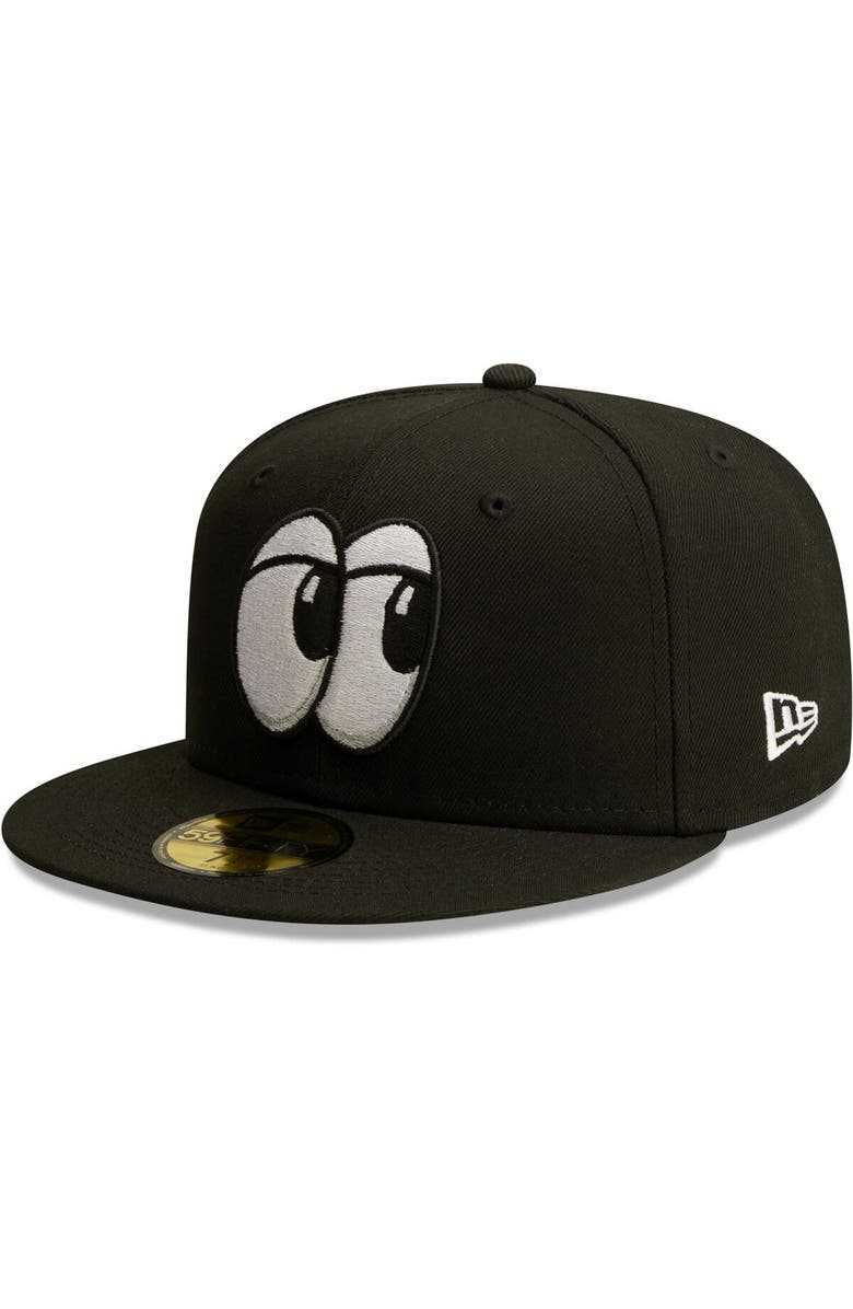 New Era Men's New Era Black Chattanooga Lookouts Authentic Collection Team Alternate 59FIFTY Fitted Hat, Main, color,