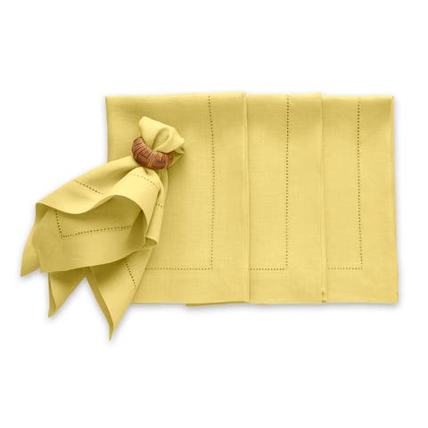 Linen Dinner Napkins - Sonoma Hemstitch, 20" x 20" Inch