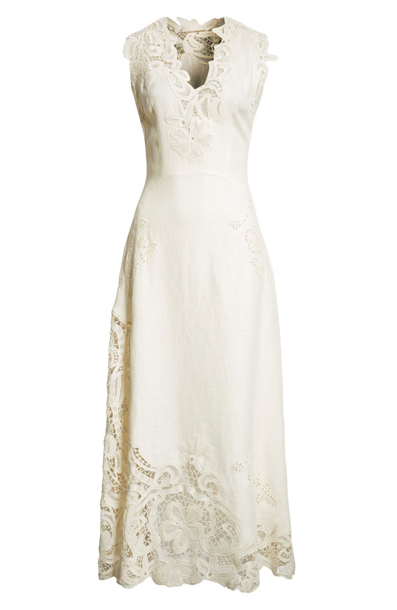 Ulla Johnson Olivette Lace & Linen Dress, Alternate, color, 