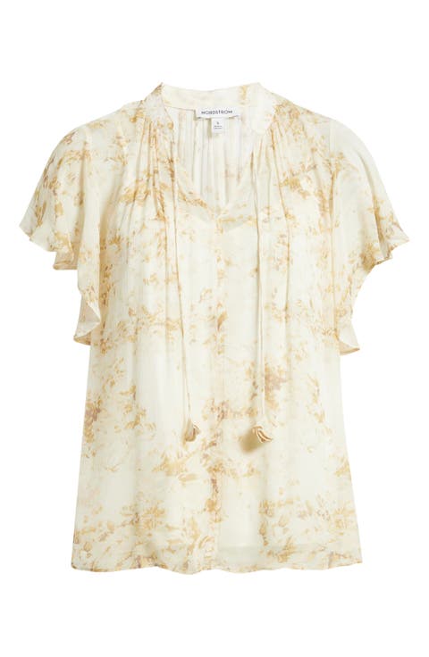Crinkle Chiffon Top