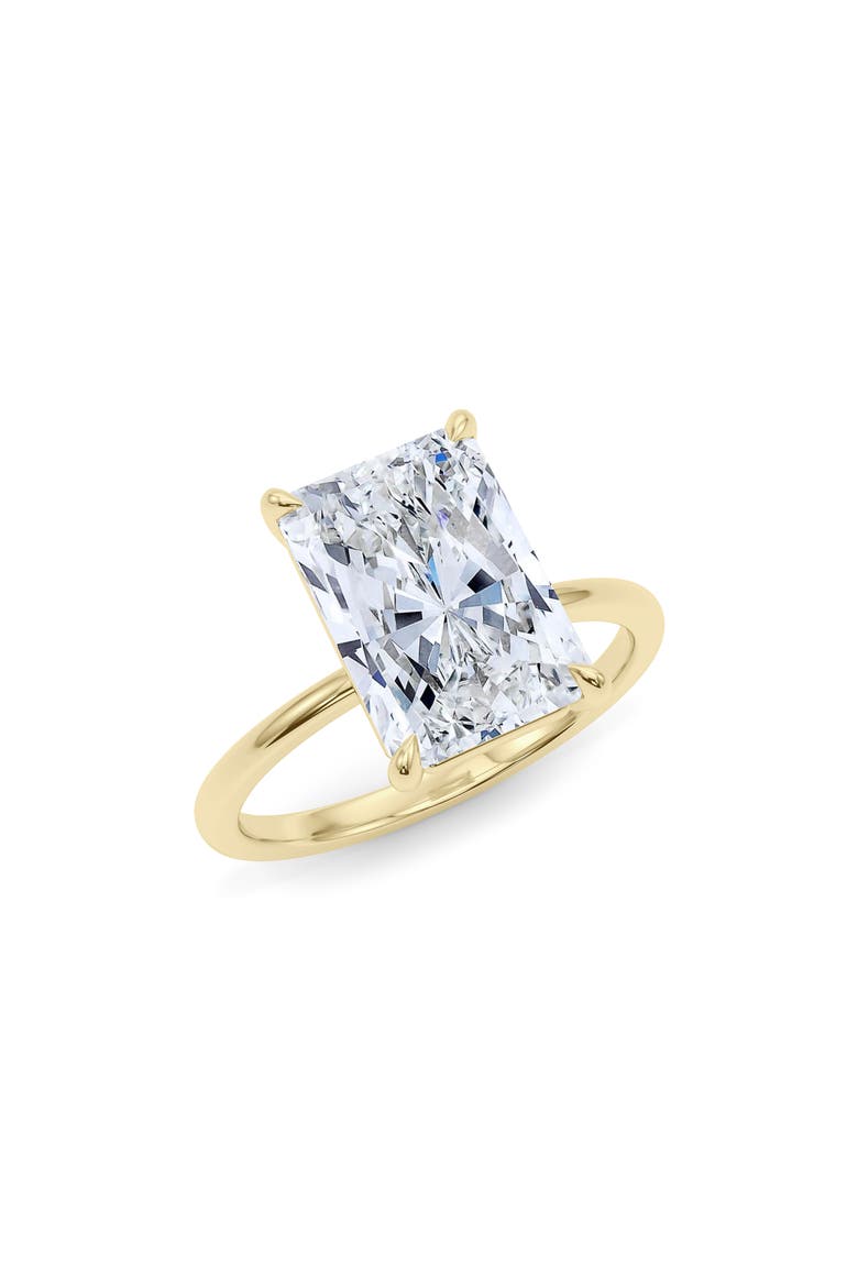 Radiant Cut Lab Created Diamond Ring, Main, color, 18K YELLOW GOLD