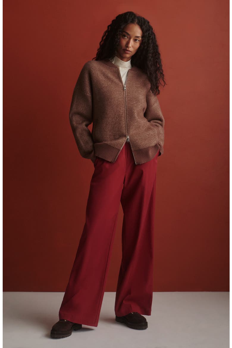 Zenia Full Zip Knit Jacket, Alternate, color, NUTMEG