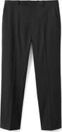 MANGO Pleated Straight Leg Suit Pants