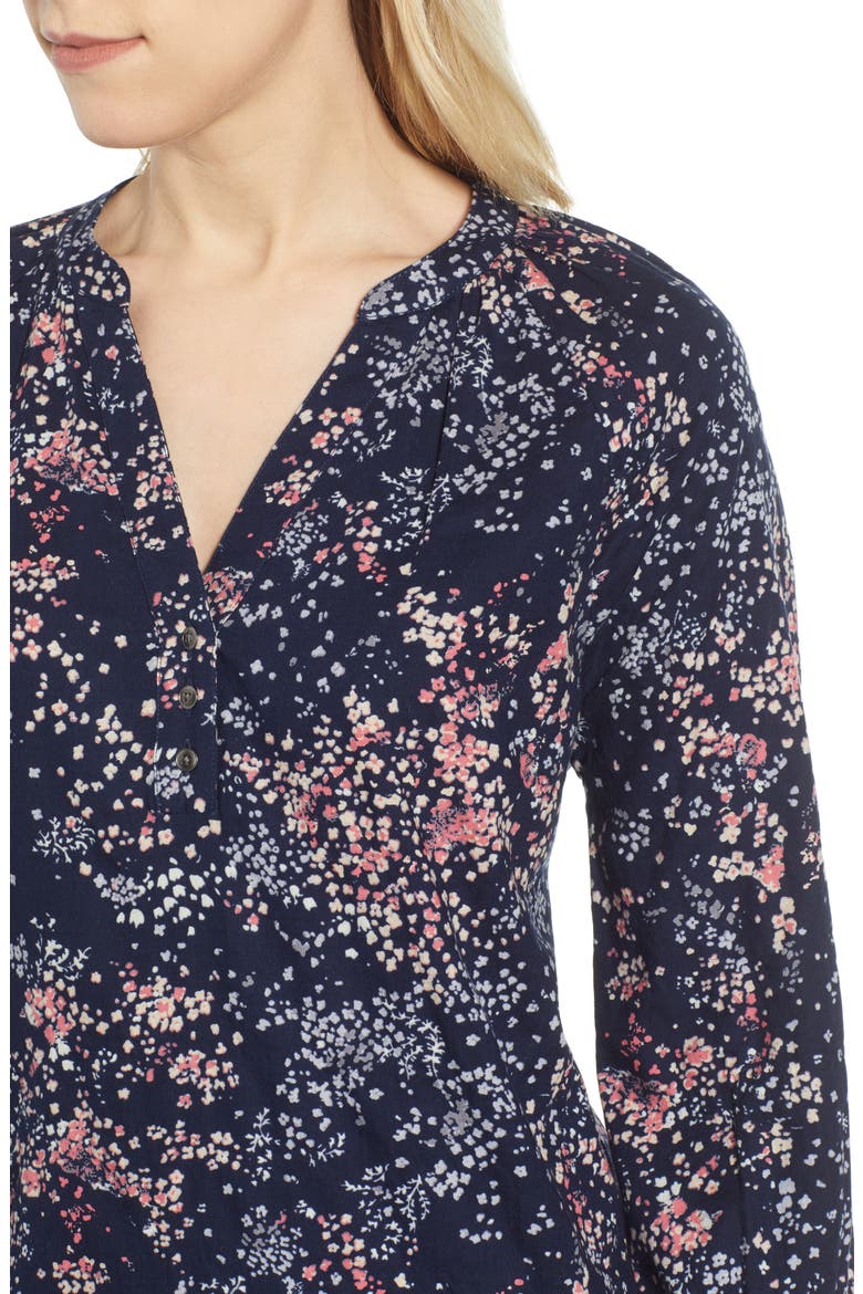Woven Tunic, Alternate, color, NAVY LITTLE FLOWERS