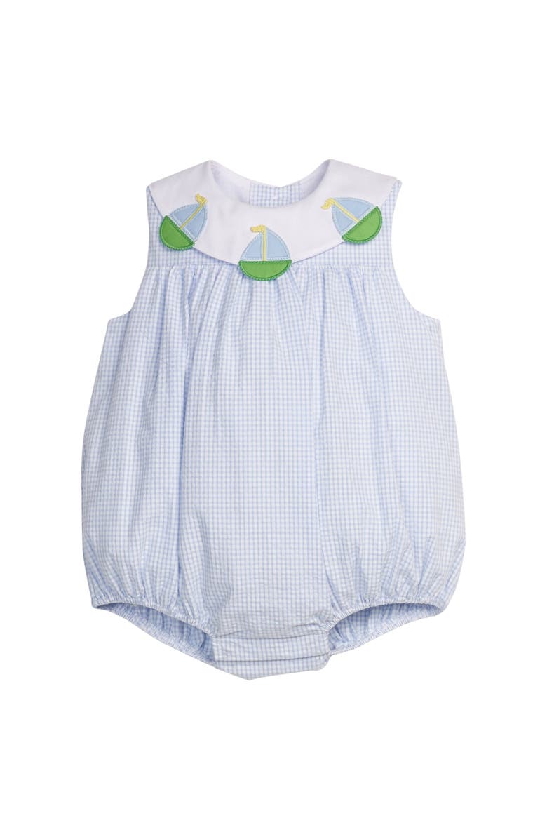 Little English Applique Bib Bubble, Main, color, Sailboats