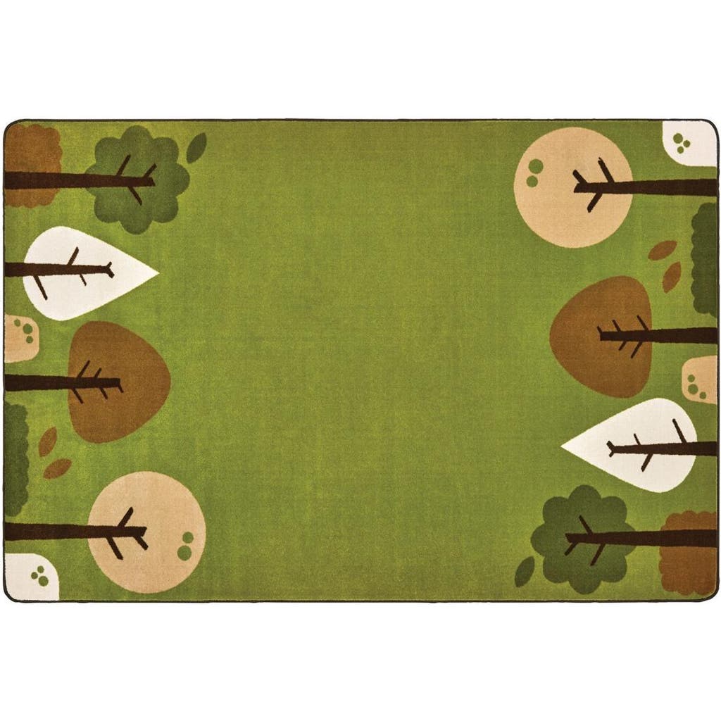 Kaplan Early Learning Company Tranquil Trees Carpets In Green