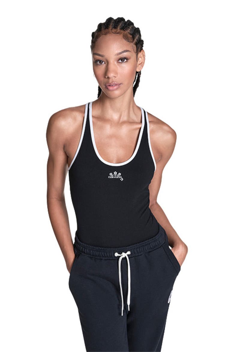 Jersey Bodysuit, Main, color, CONVERSE BLACK